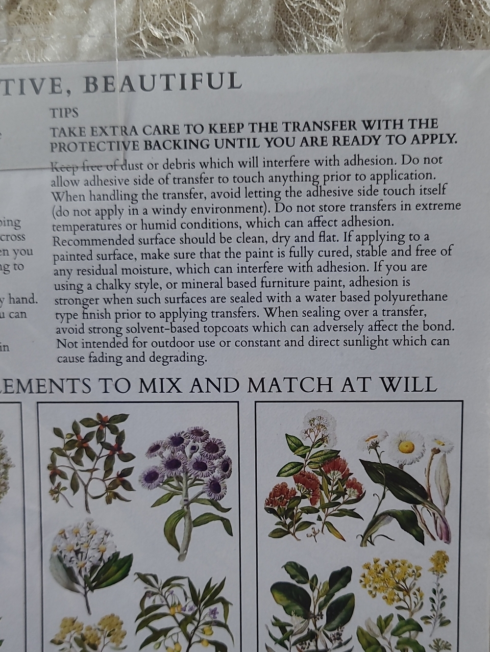 NEW IOD Iron Orchid Designs Transfer Sarah Featon's Botanicals 8 Sheets 8" x 12" - Picture 9 of 9